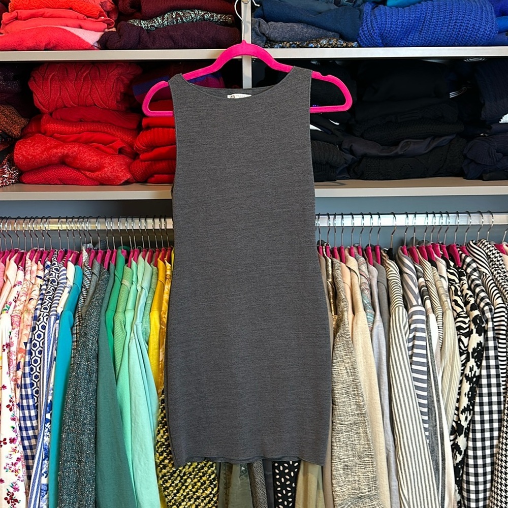 Zara Gray Mini Dress